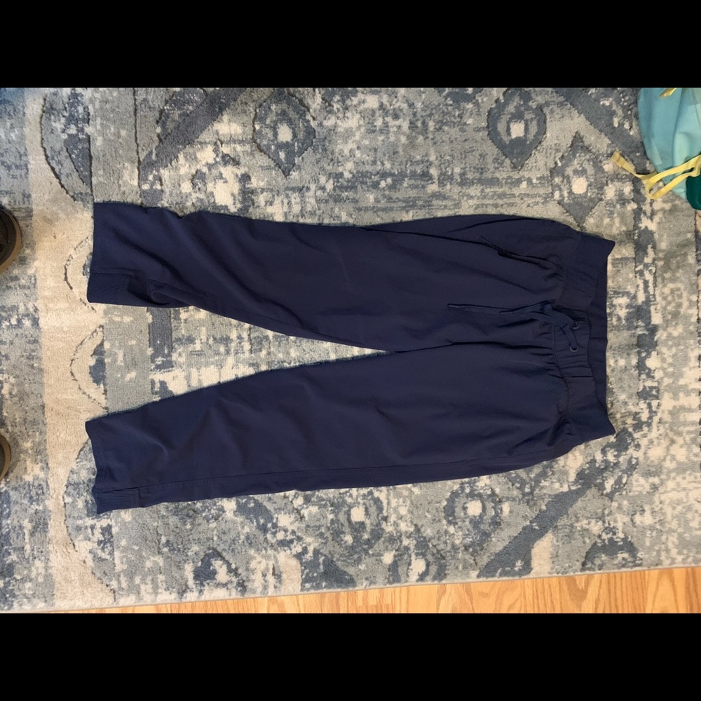 Navy Half Calf Joggers